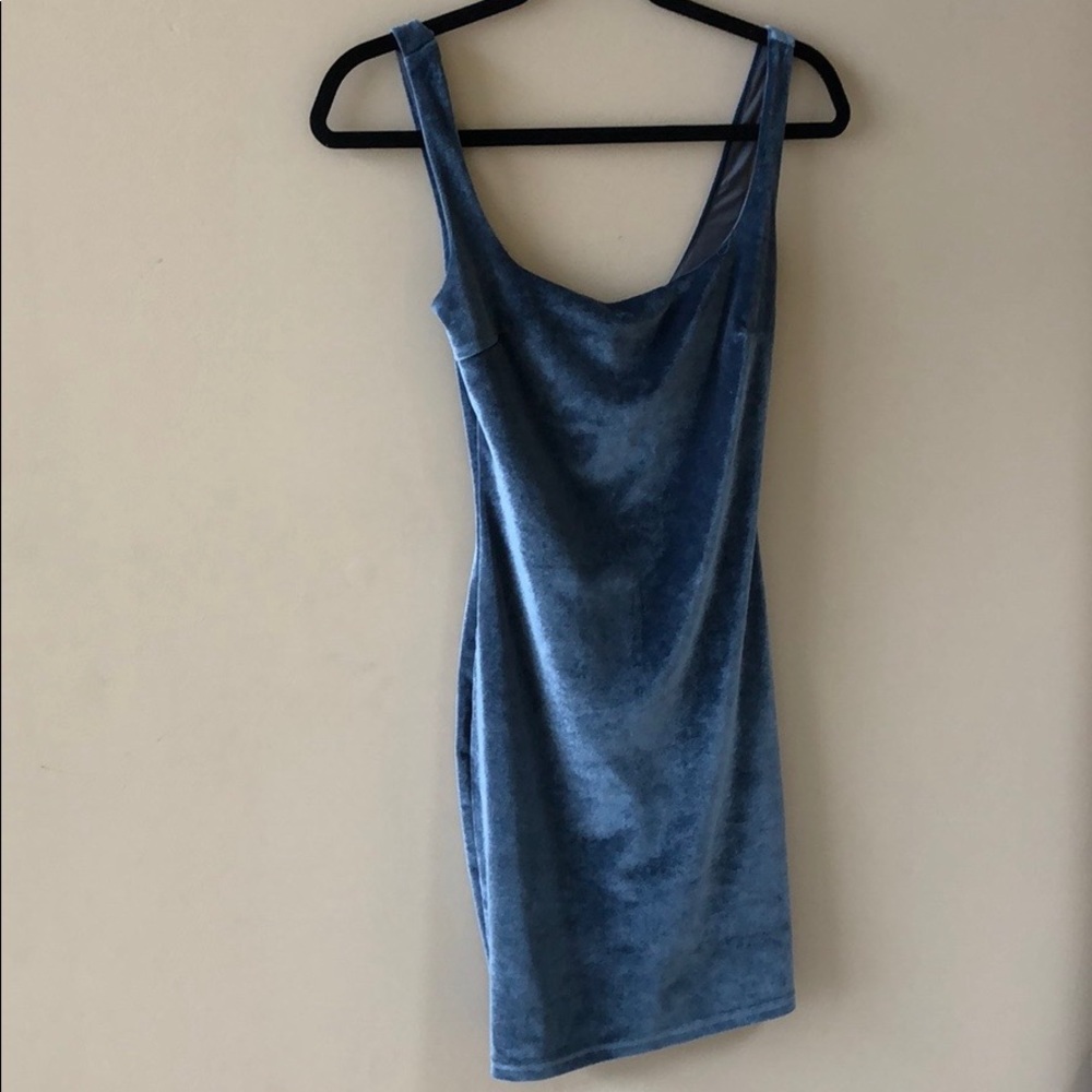 Velvet blue dress